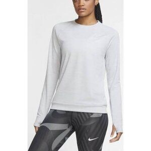 Nike Women's Pacer Dri-Fit Running Long Sleeve Crew Neck Top Gray Size XL